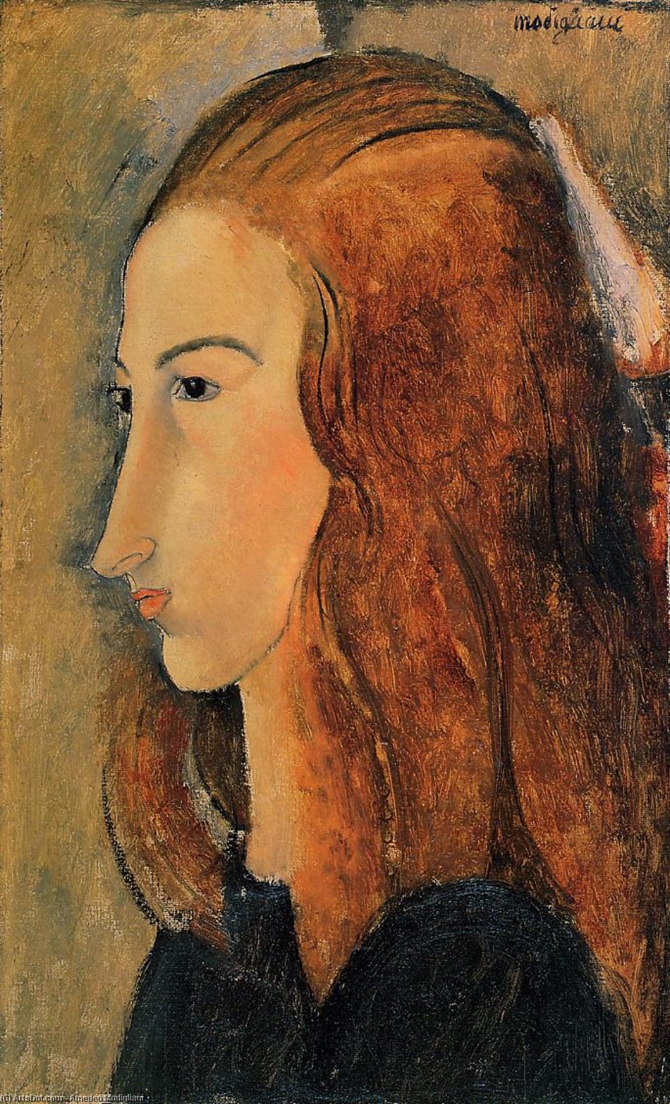 Portrait Of Jeanne Hebutern — Модиљани