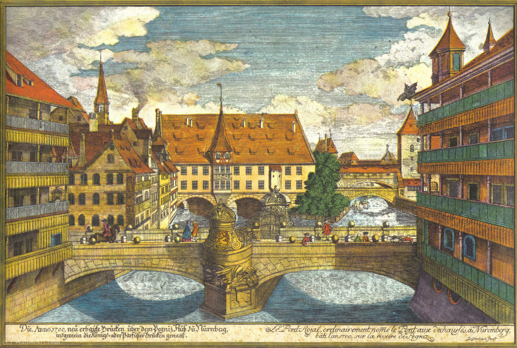 Bridge Over The Pegnitz — Johann Adam Delsenbach