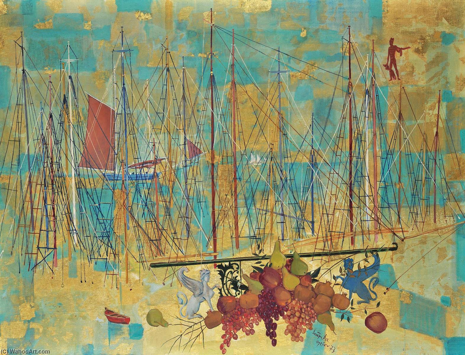 Boats On Golden Water — Spyros Vassiliou