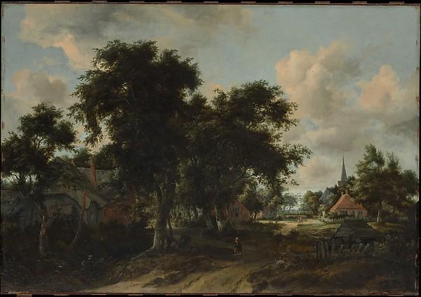 Entrance To A Village — Meyndert Hobbema