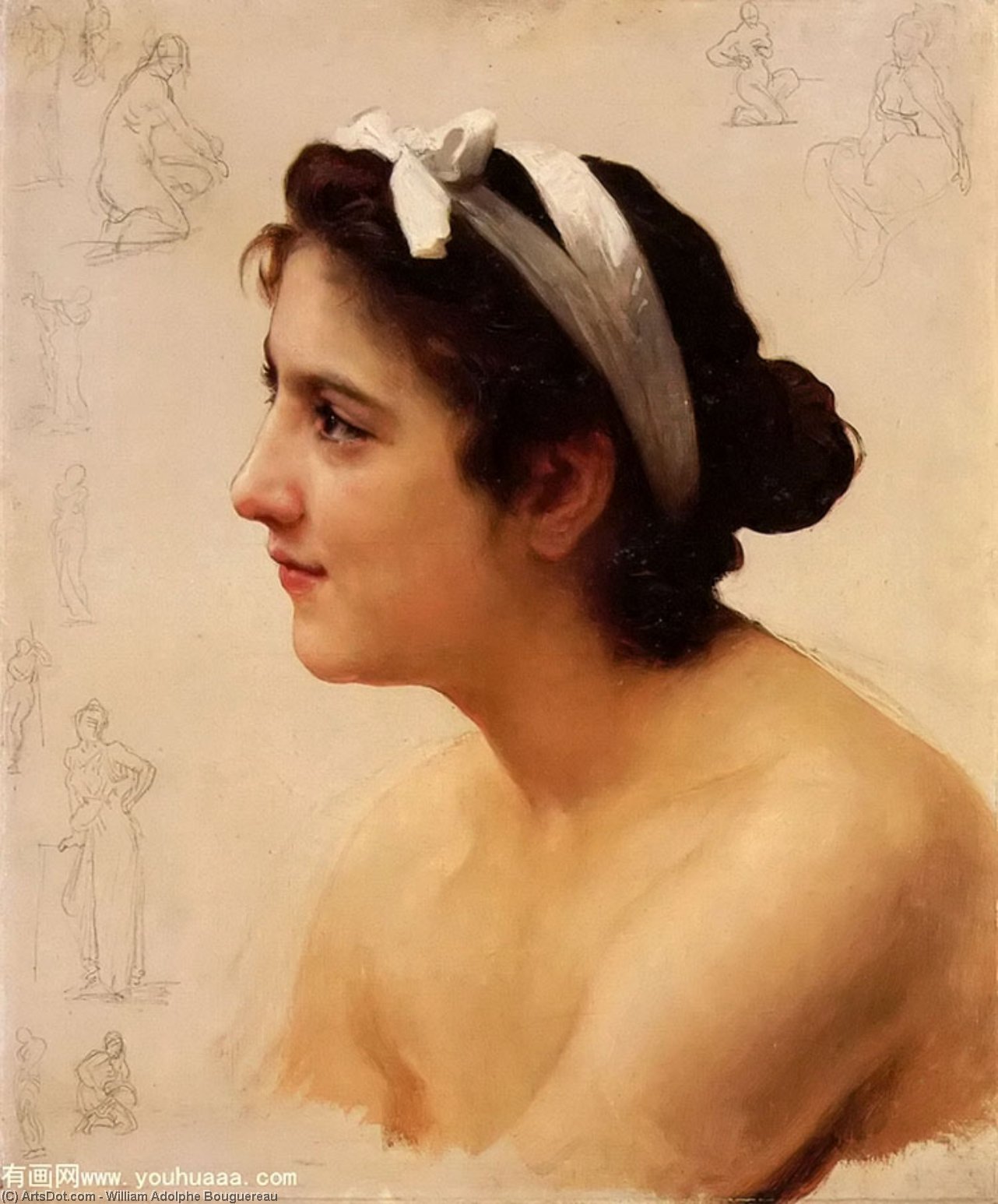 Study Of A Woman — William-adolphe Bouguereau
