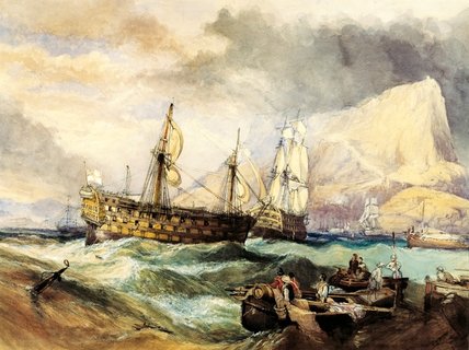 The Victory Towed Into Gibraltar After Trafalgar — George Clarkson Stanfield