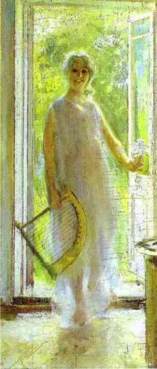 Young Woman On The Threshold — Konstantin Alexeievitch Korovin