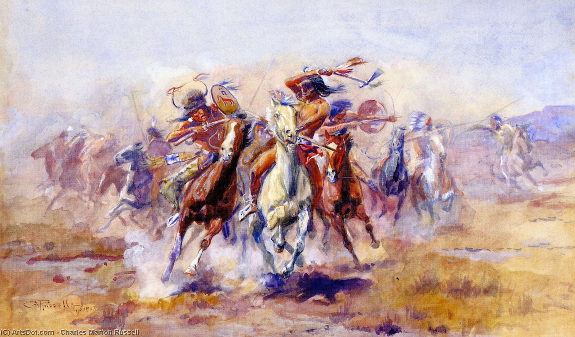 When Sioux And Blackfeet Meet — Charles Marion Russell