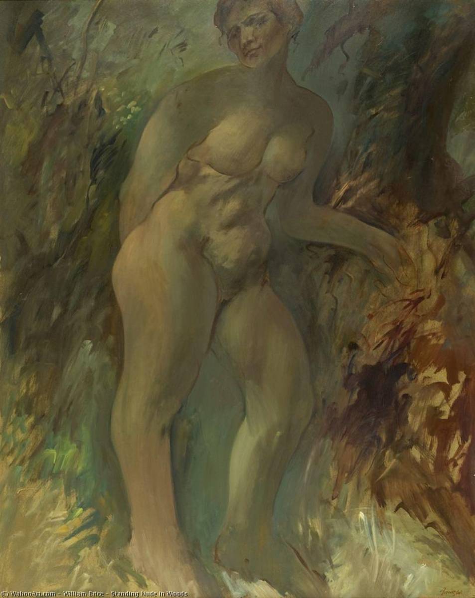 Standing Nude In Woods — William Brice