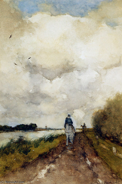 Horseman On Path Near Noorden — Johan Hendrik Weissenbruch