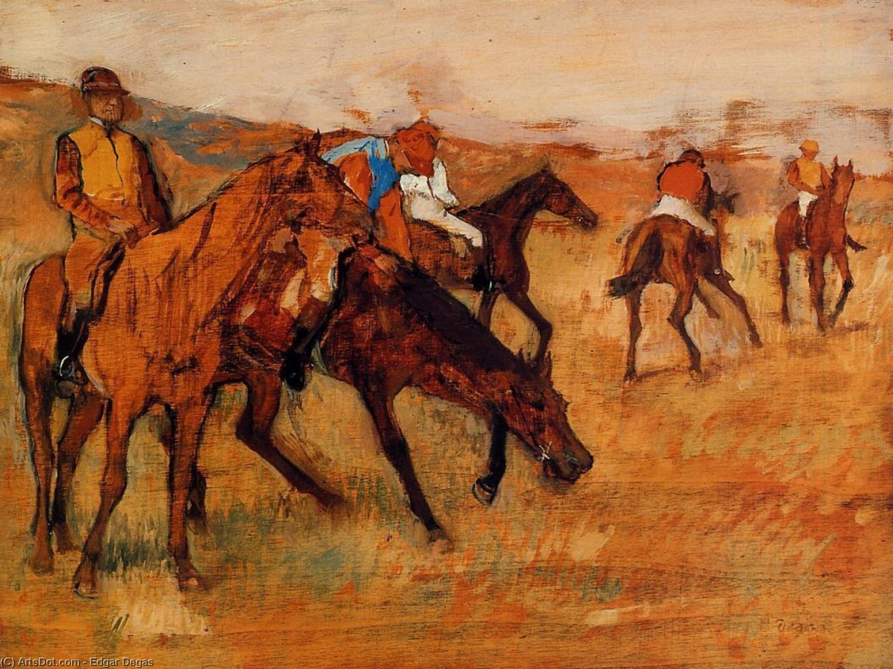 Antes De La Carrera — Hilaire-germain-edgar Degas