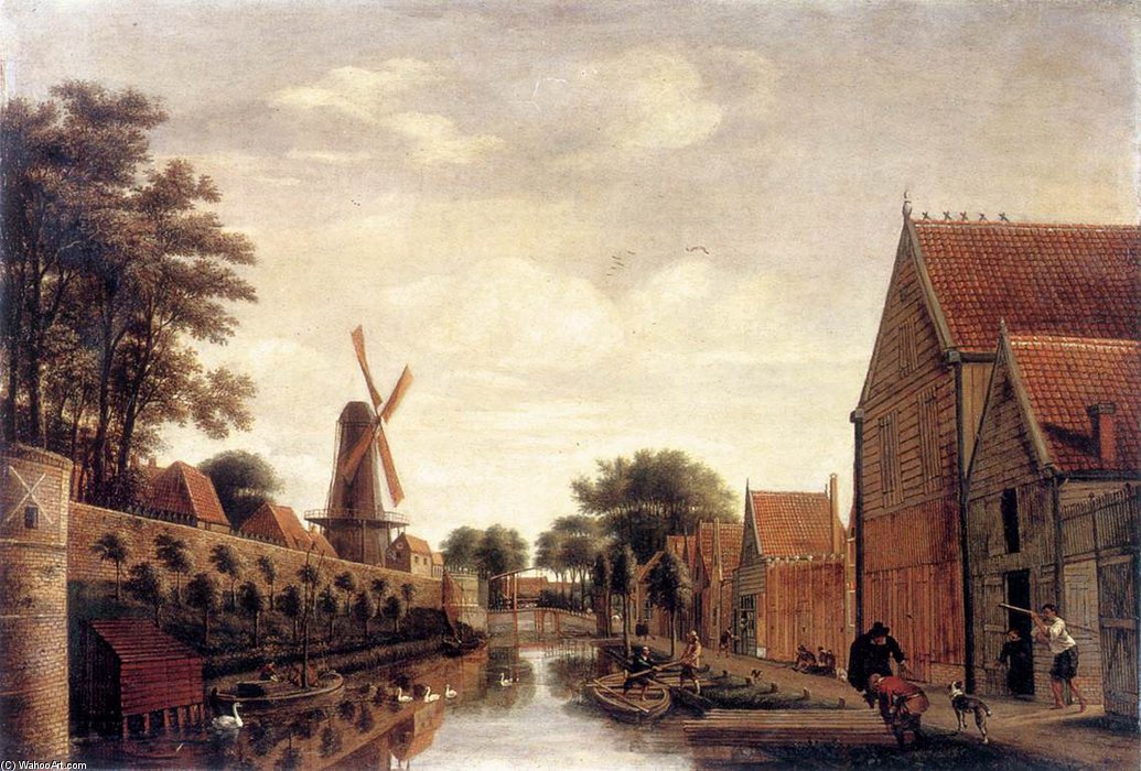 The Delft City Wall With The Houttuinen — Pieter Jansz Van Asch