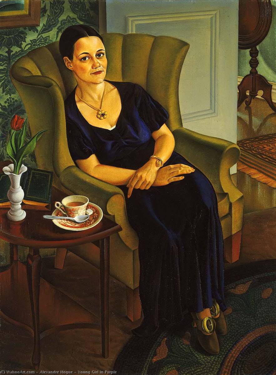 Young Girl In Purple — Alexandre Hogue