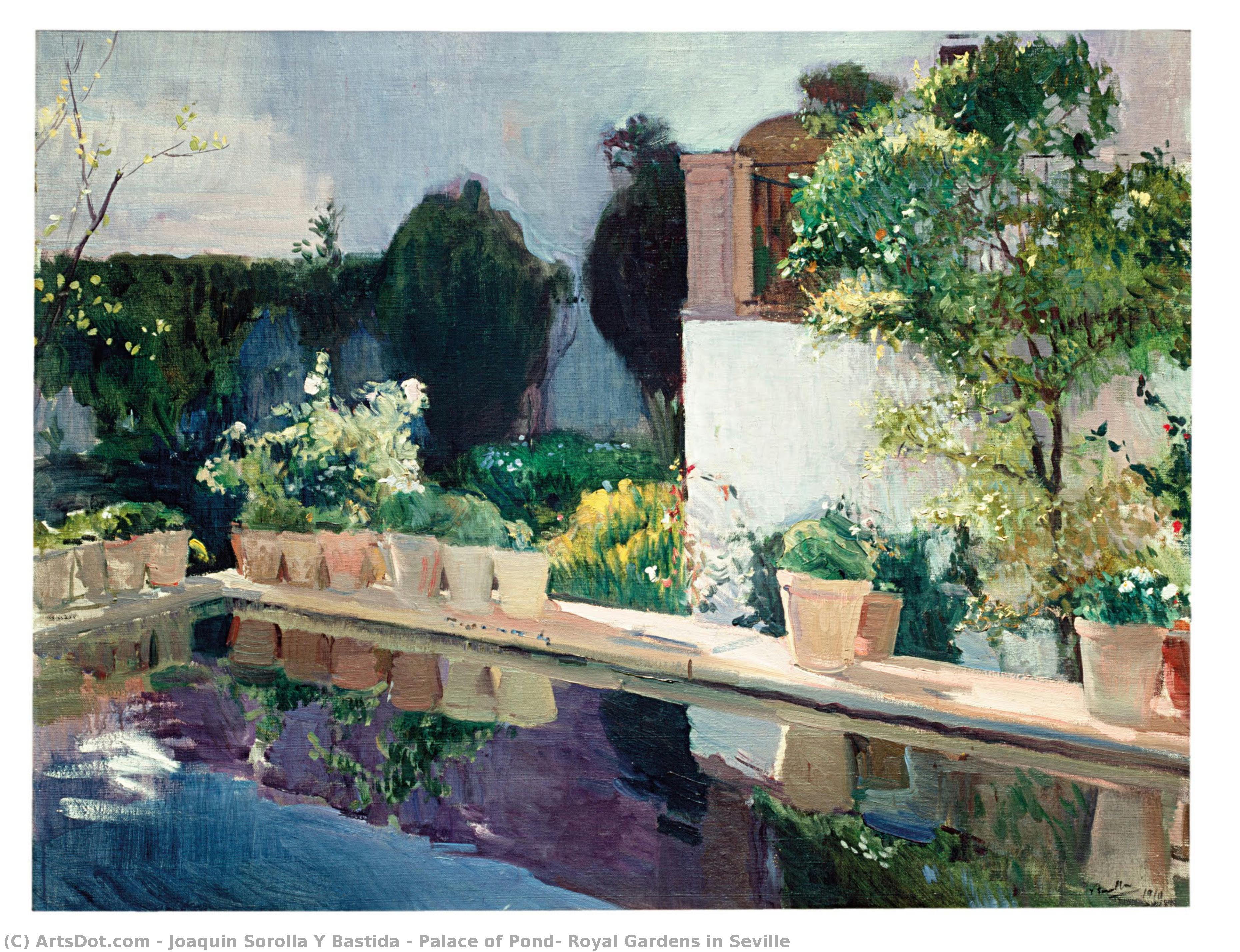 Palast Des Teiches, Königliche Gärten Von Sevilla — Joaquín Sorolla Y Bastida
