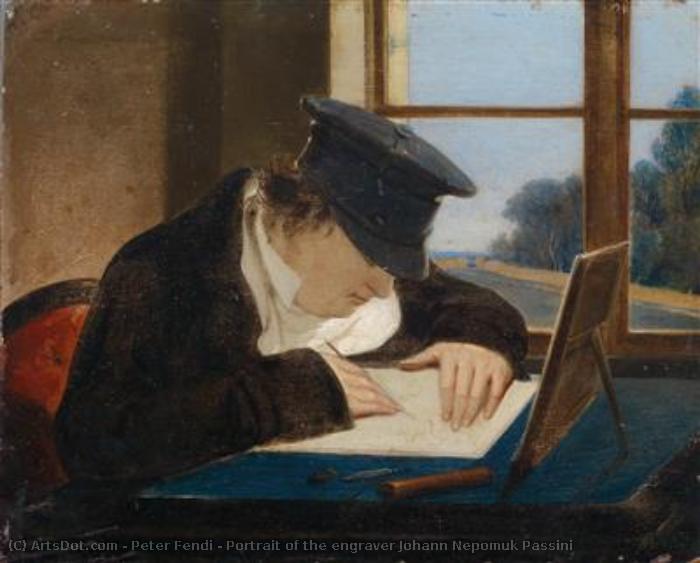 Portrait Of The Engraver Johann Nepomuk Passini — Peter Fendi