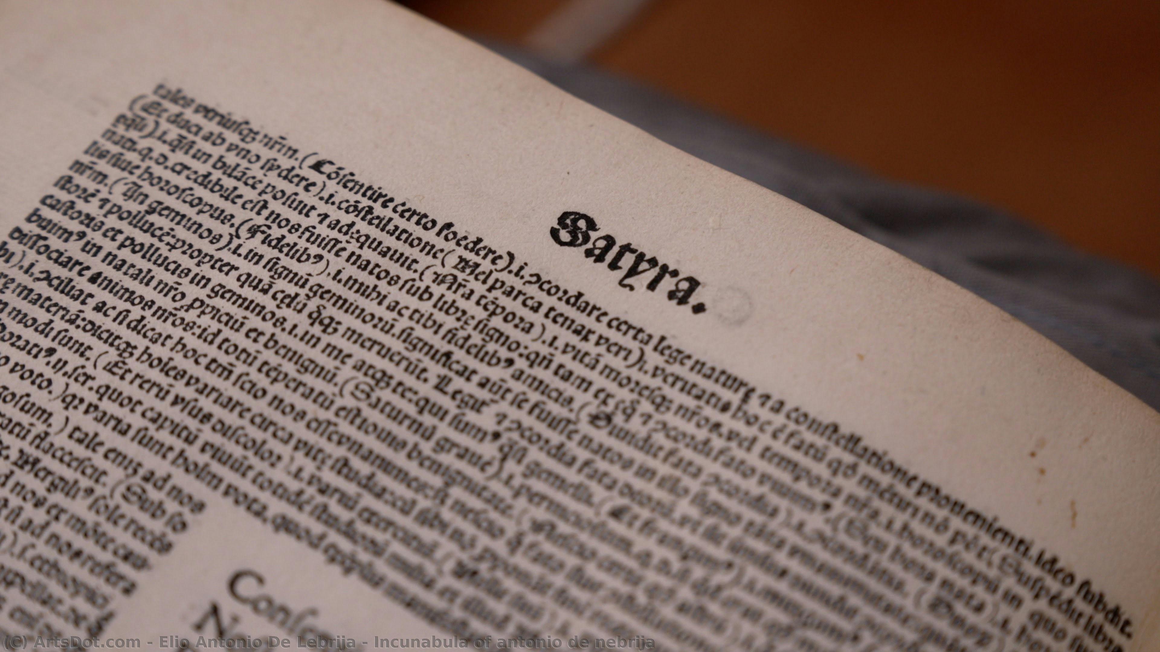Incunabula Of Antonio De Nebrija — Elio Antonio De Lebrija