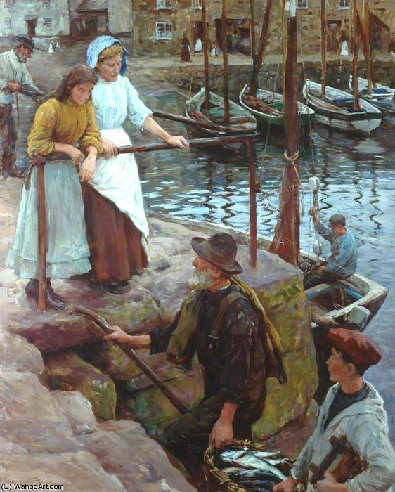 The Old Pier Steps — Elizabeth Adela Stanhope Forbes