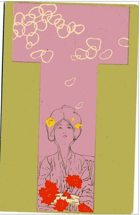 Girls With Olive Green Surrounds (10) — Raphael Kirchner