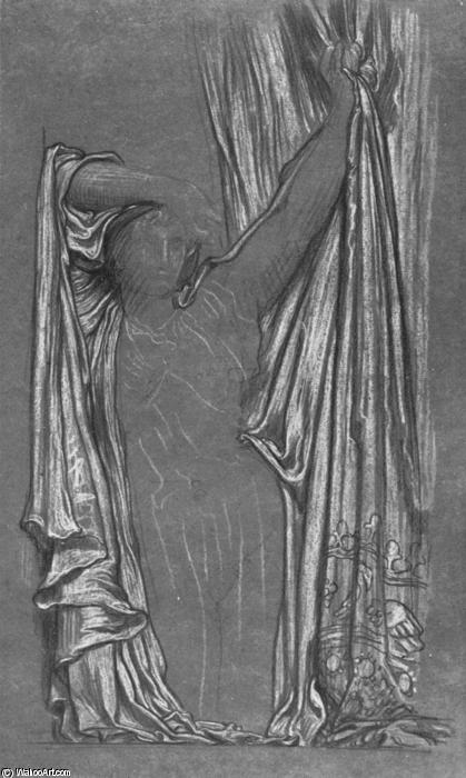 Study Of Drapery For 'the Last Watch Of Hero' — Sir Frederic Lord Leighton