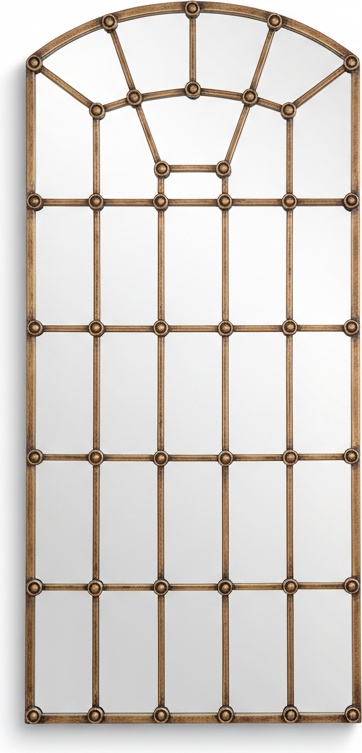Arched Metal Wall Mirror – Vintage French Country Elegance