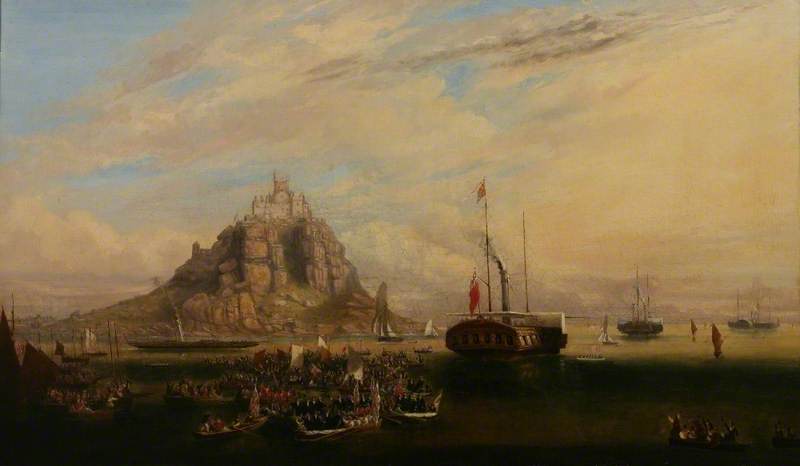The Departure Of Queen Victoria And Prince Albert From St Michael's Mount — John Grenfell Moyle