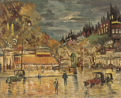 A Parisian Boulevard At Night — Konstantin Alexeievitch Korovin
