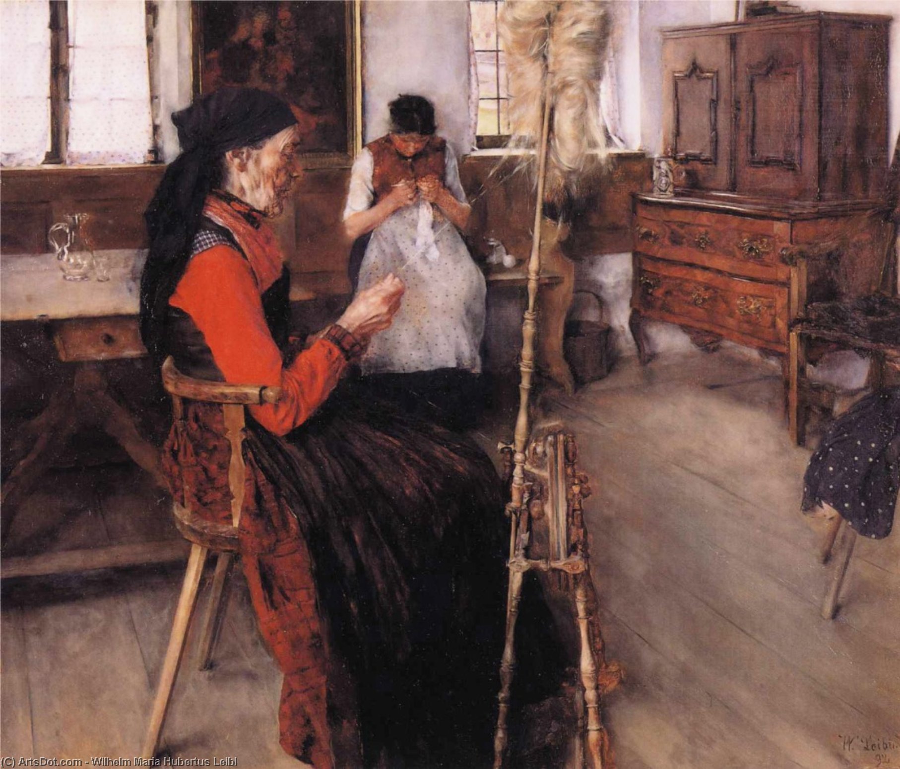 The Spinner — Wilhelm Maria Hubertus Leibl