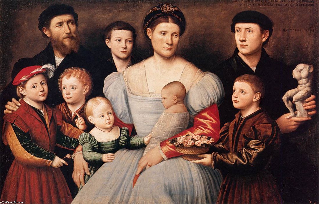 Portrait Of Arrigo Licinio And His Family — Bernardino Licinio