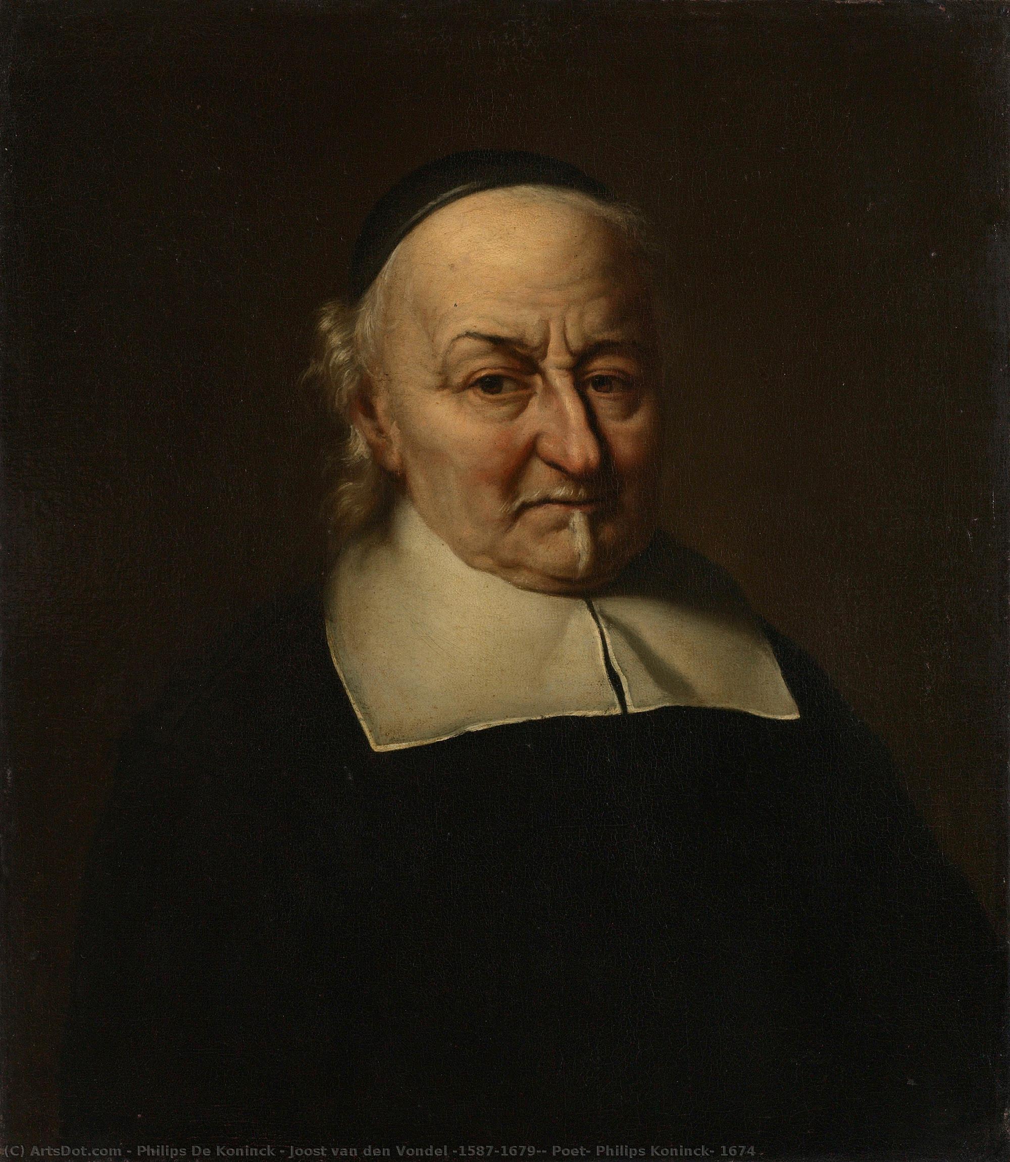 Joost Van Den Vondel (1587-1679), Poet, Philips Koninck, 1674 — Philips De Koninck