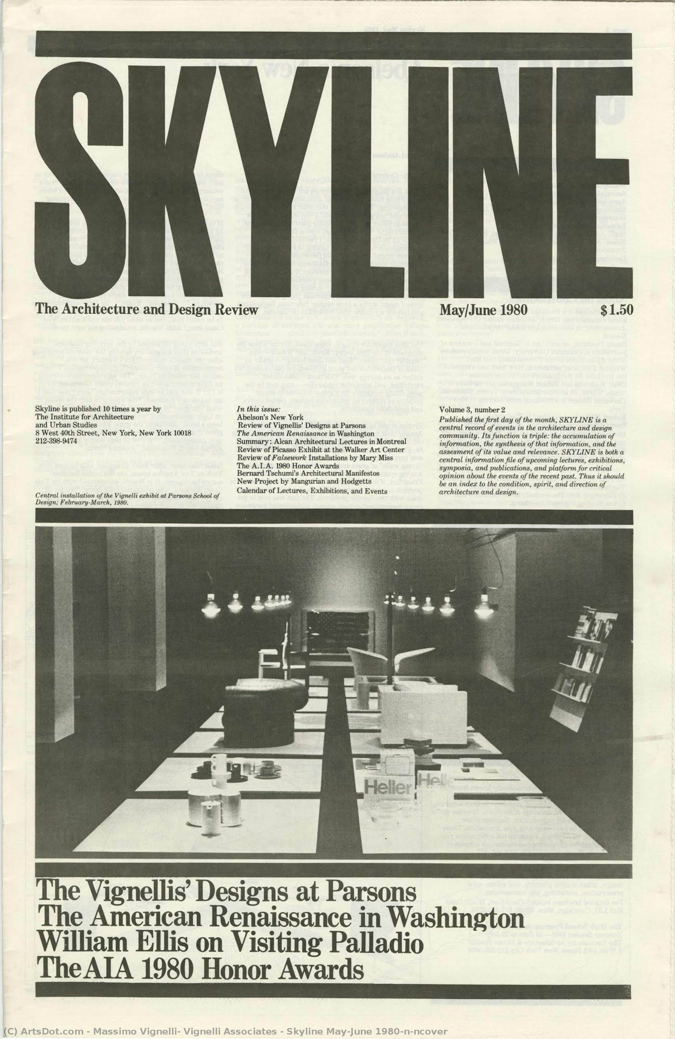 Skyline May/june 1980\n\ncover — Massimo Vignelli, Vignelli Associates