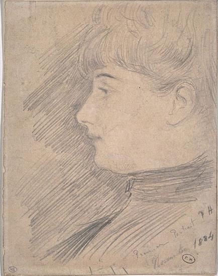 Portrait Of A Young Woman In Profile — Paul César Helleu