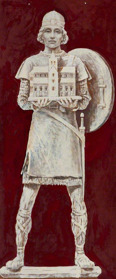 Study For Carving In St Rognvald's Chapel Rognvald Kali Colsson (recto) — Stanley Cursiter