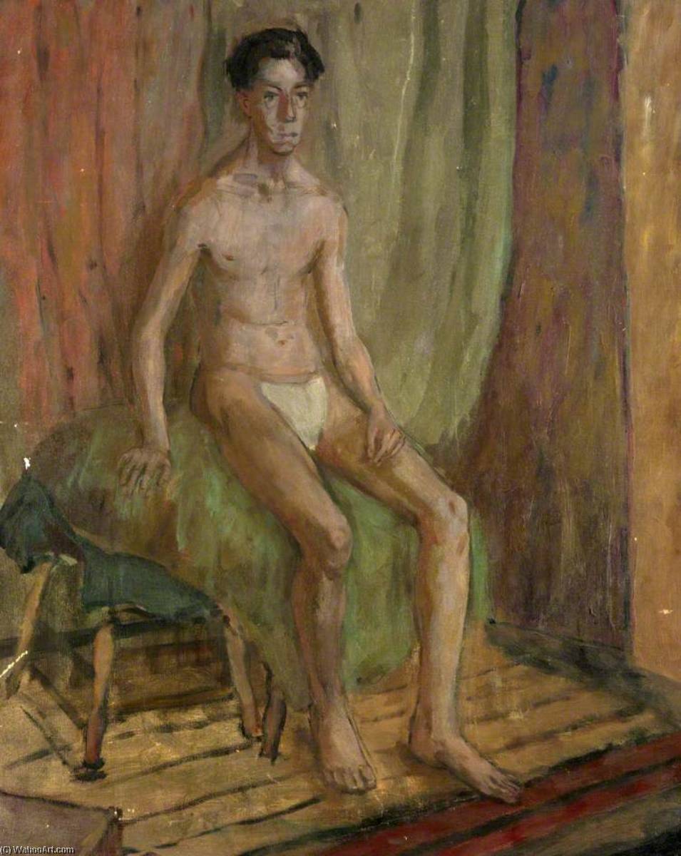 Male Nude Seated — Alastair Frederick Flattely