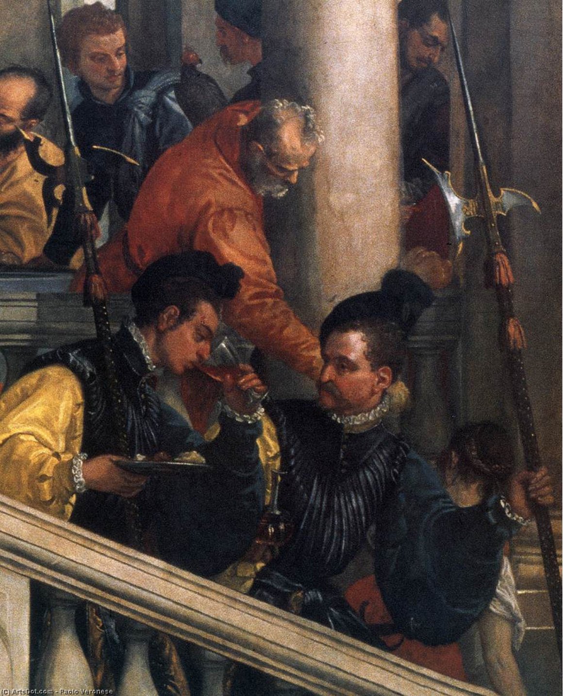Feast In The House Of Levi (detail) (14) — Paolo Veronese