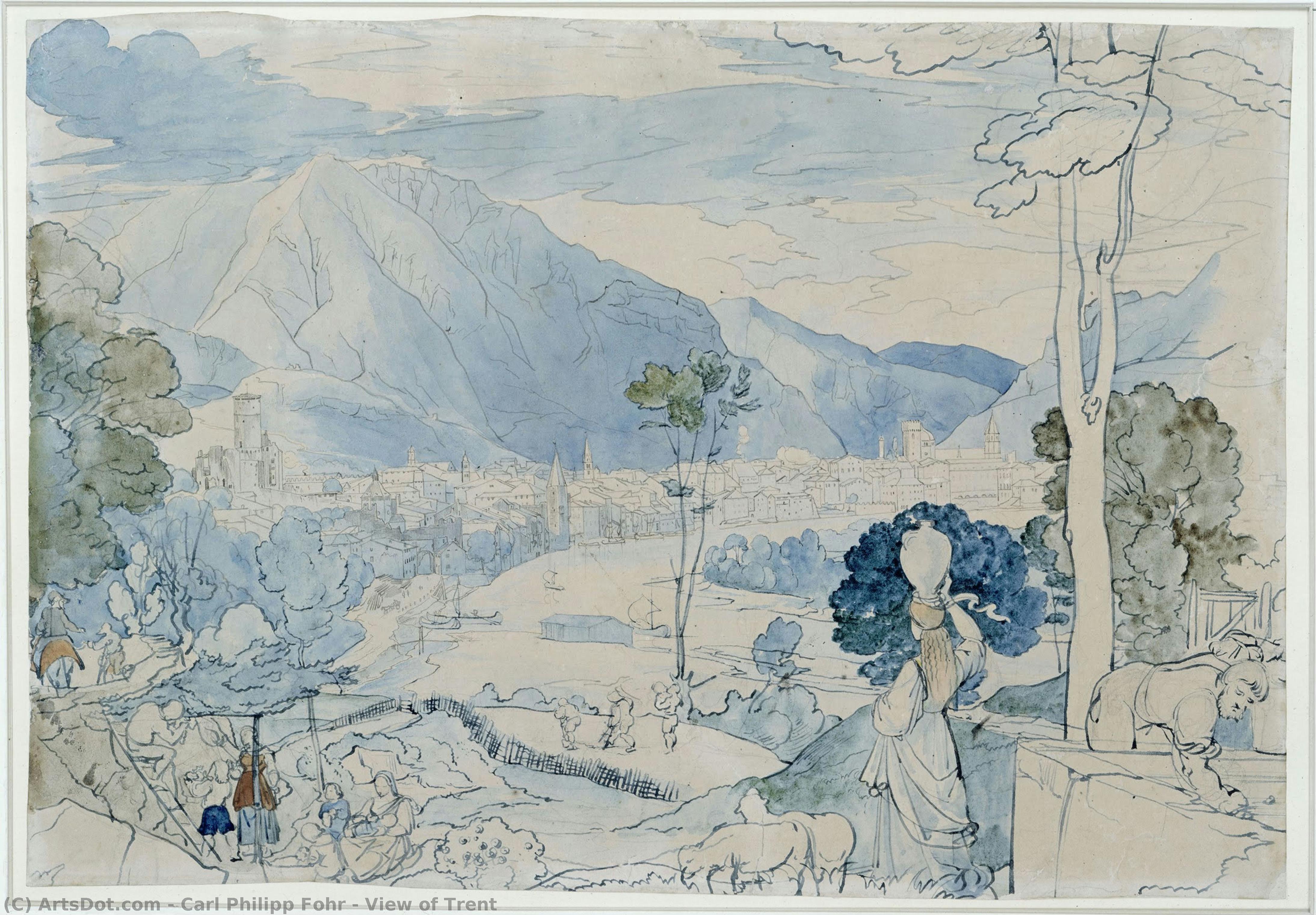View Of Trent — Carl Philipp Fohr