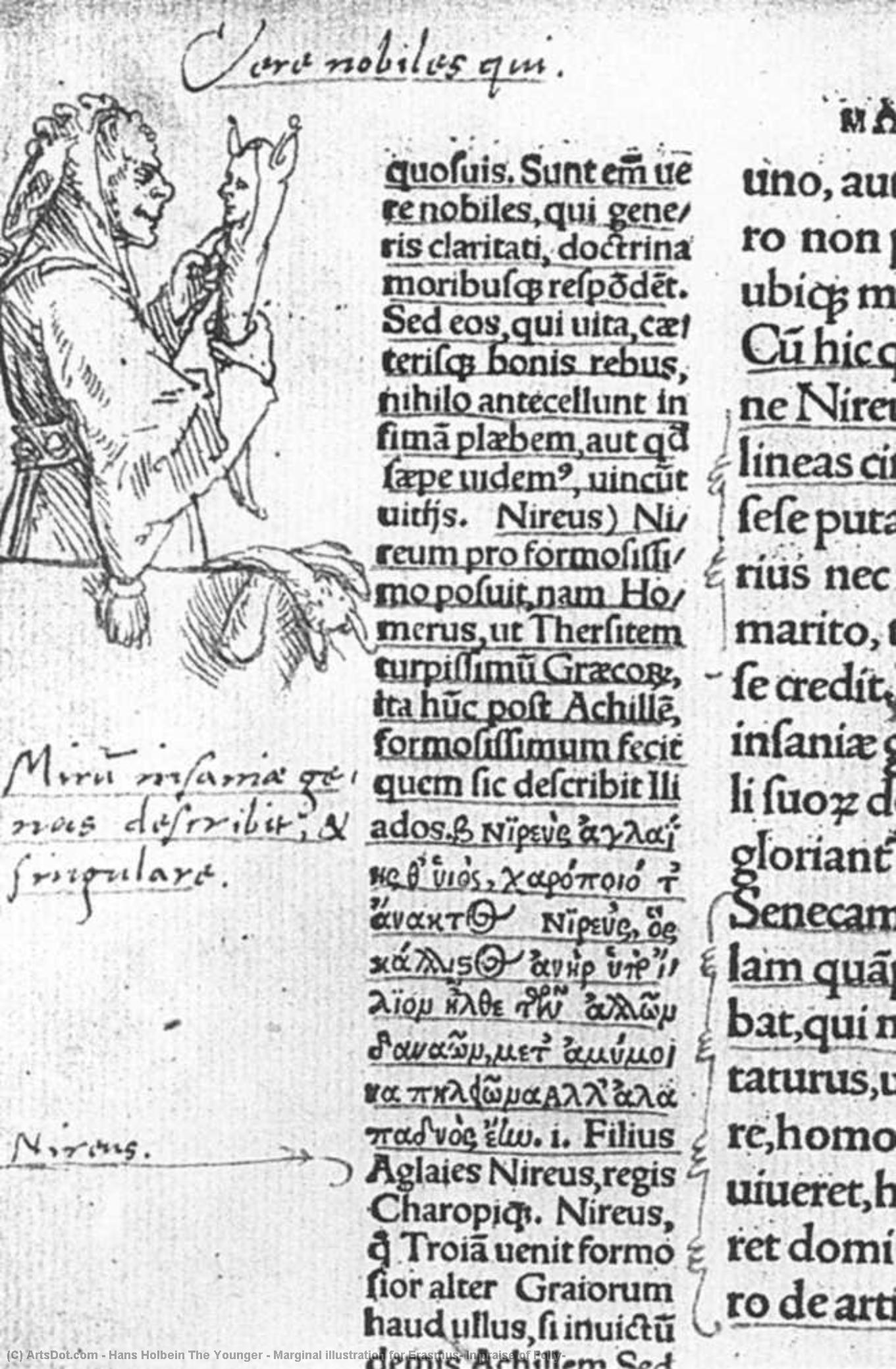 Ilustración Marginal Para El Elogio De La Locura De Erasmo — Hans Holbein El Joven
