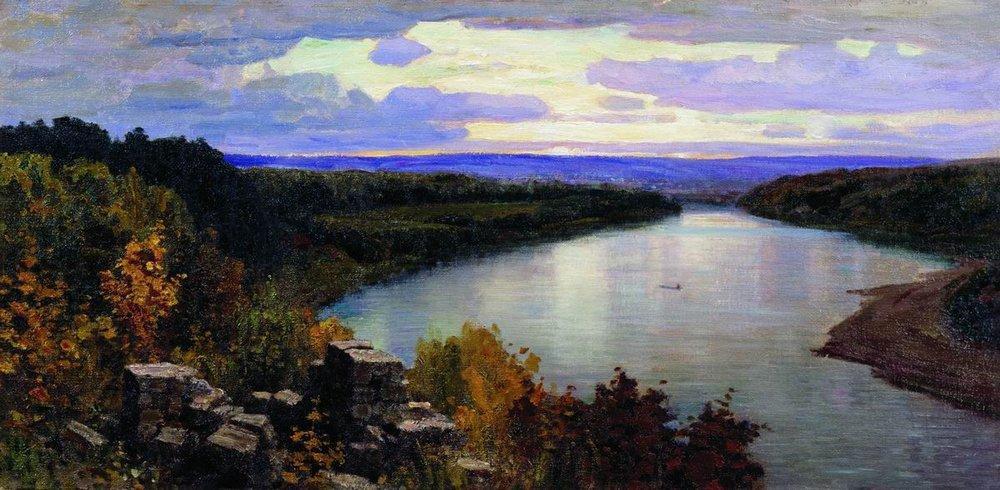 Oka. Evening. — Vassily Dmitrievitch Polenov