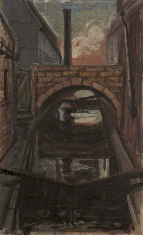 Canal Scene — Edward William Finley