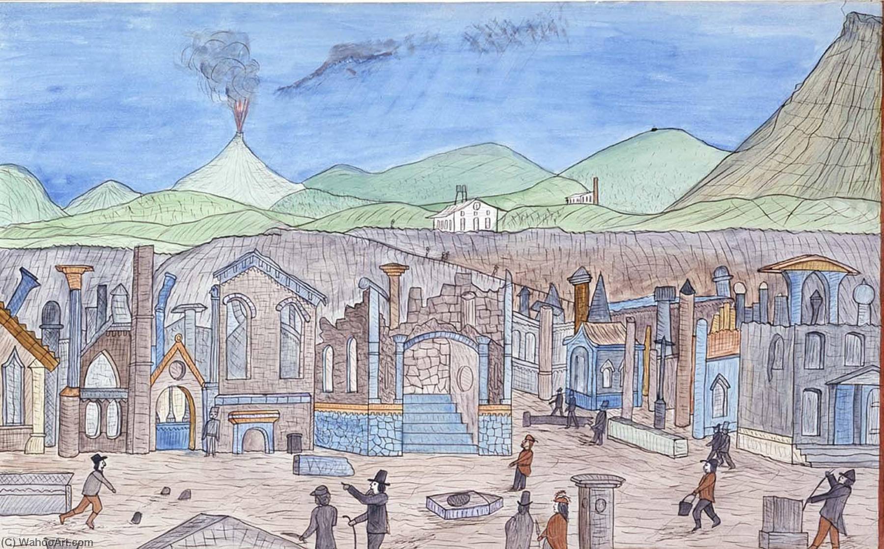 Ruins At Pompeii With Tourists — Lawrence W Ladd
