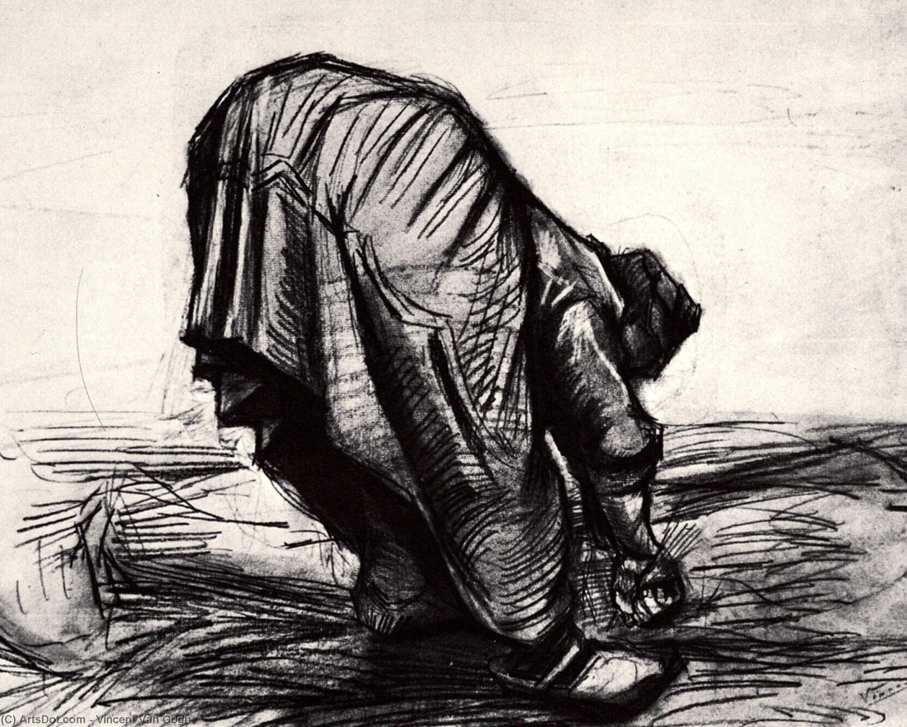 Peasant Woman, Stooping, Seen From The Back — Vincent Willem Van Gogh
