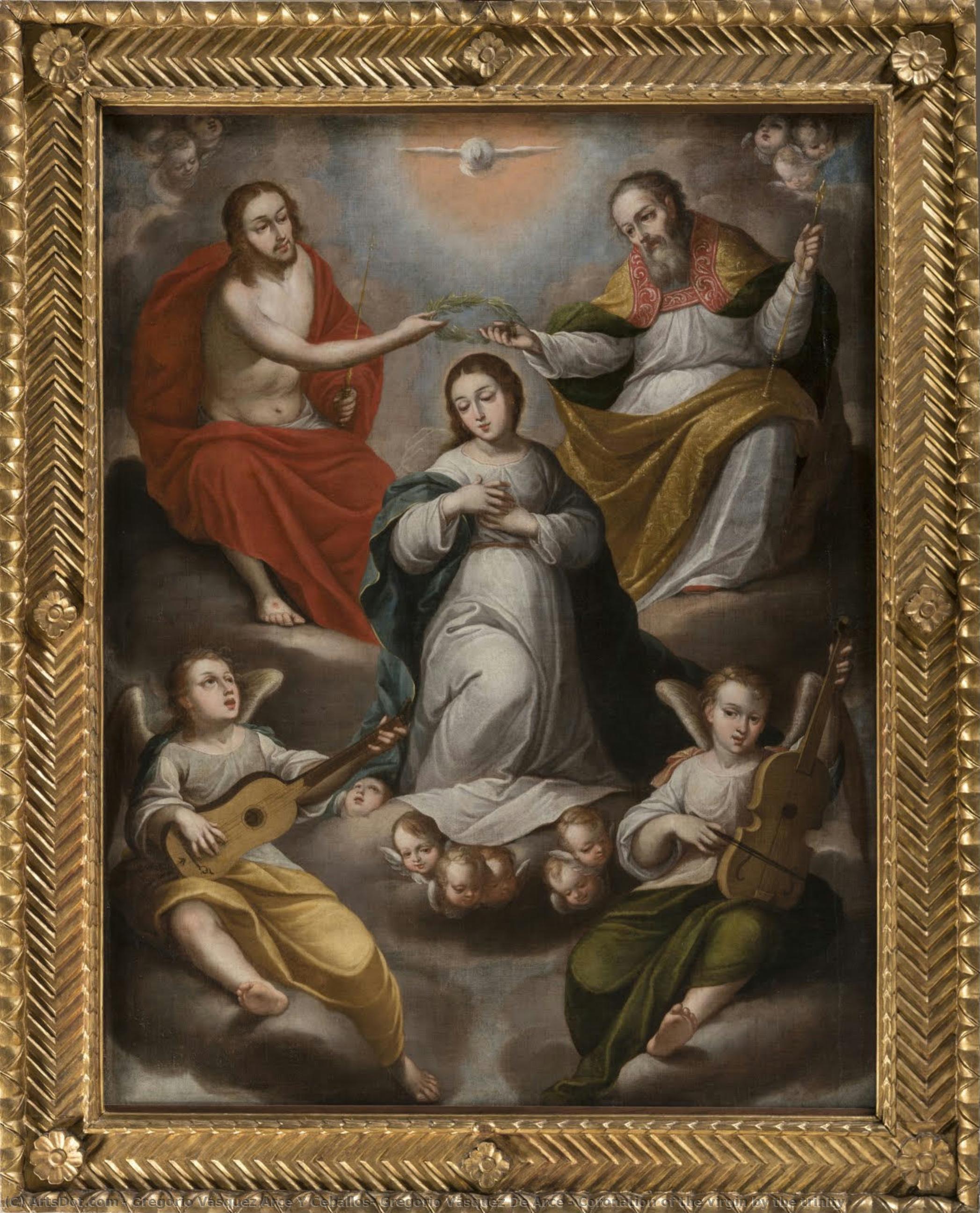 Coronation Of The Virgin By The Trinity — Gregorio Vásquez De Arce Y Ceballos
