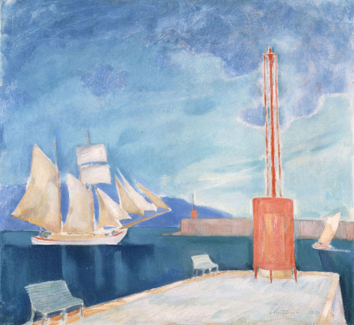 The Harbor Of Kalamata — Konstantinos Parthenis