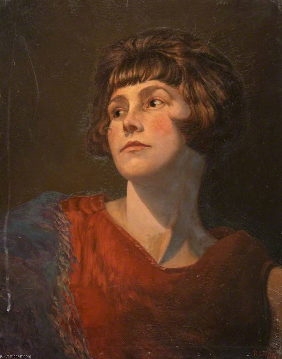 Girl's Head (red Dress, Miss Lizzie Mair) — Robert Lillie