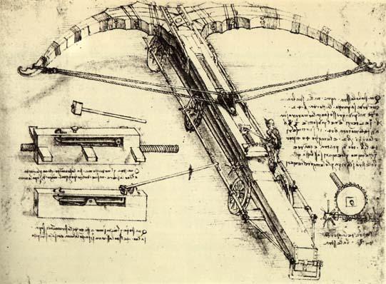 Design For A Giant Crossbow — Leonardo Da Vinči