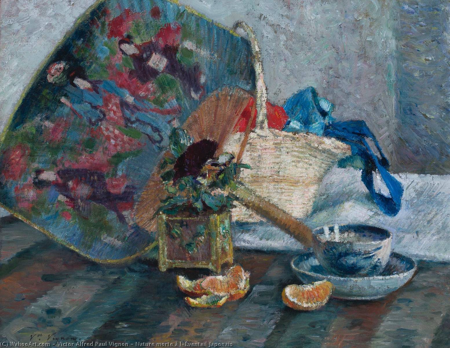 Nature Morte À L'éventail Japonais — Victor Alfred Paul Vignon