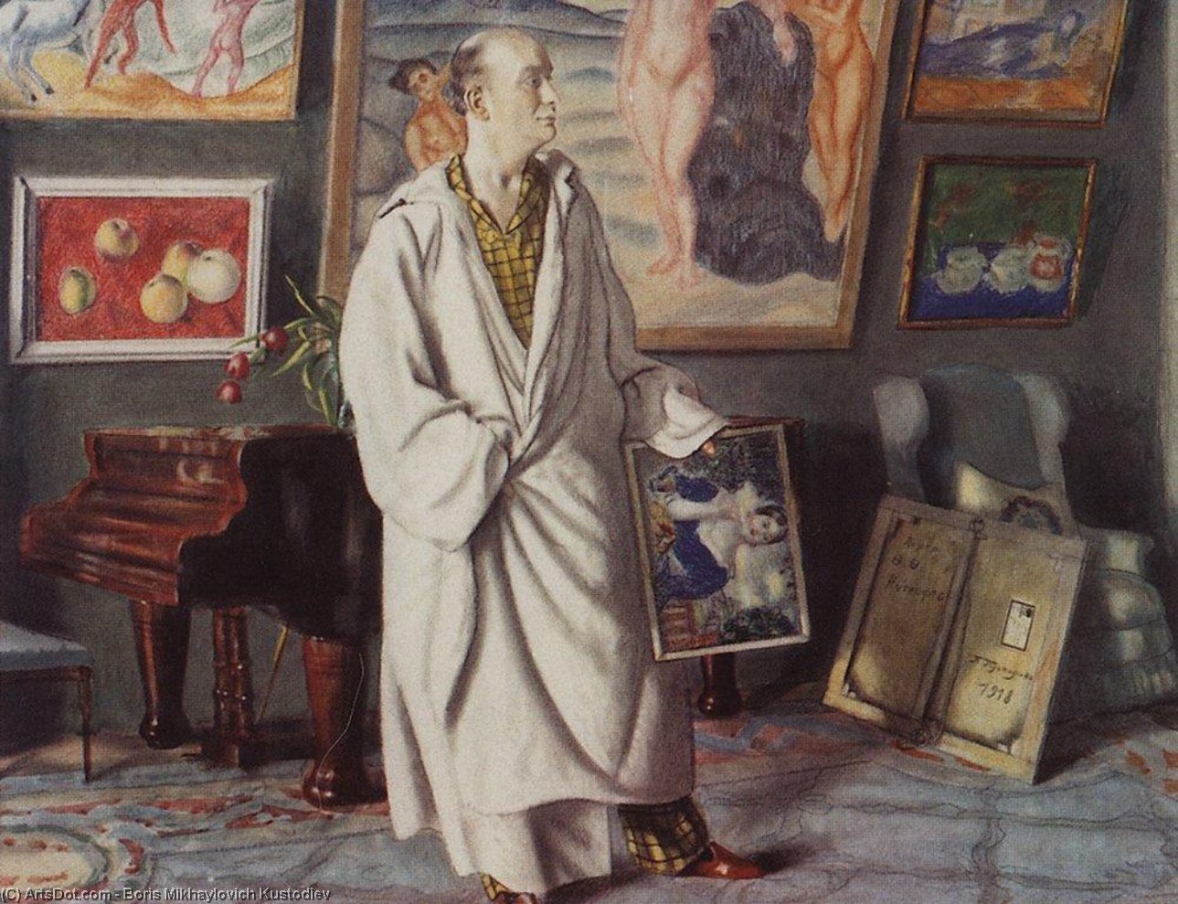Portrait Of F.f. Notgaft (collector) — Boris Mikhailovich Kustodiev