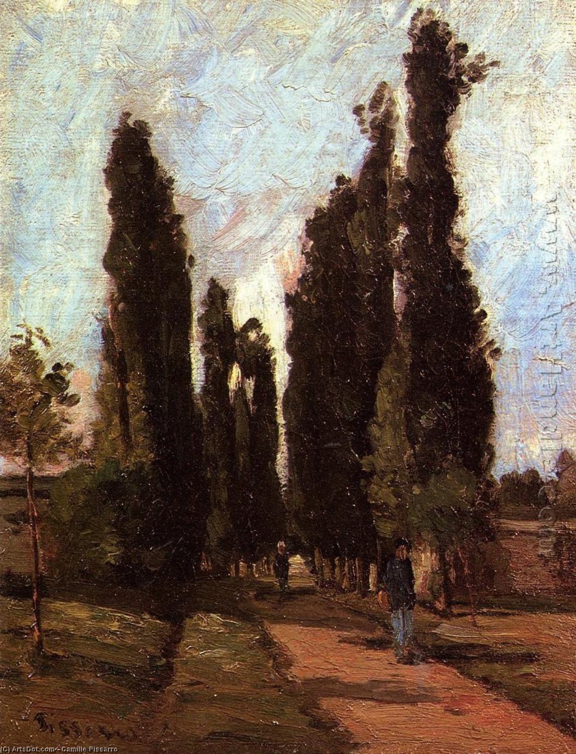 Die Straße — Camille Pissarro