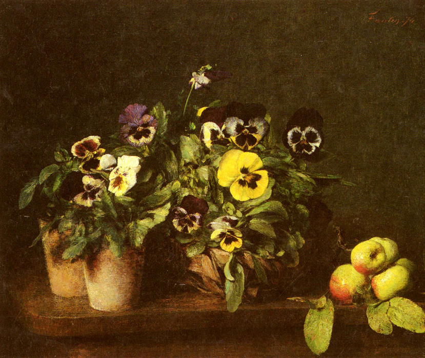 Still Life With Pansies — Henri Fantin-latour