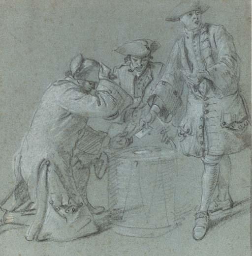 Three Soldiers Playing Cards — Marc Nattier