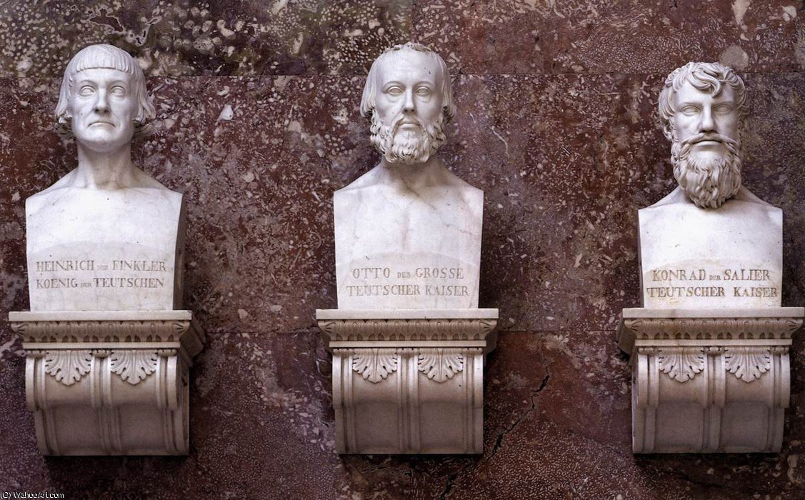 Busts Of Henry I (the Fowler) - King Of The Germans - His Son .... Ii (the Salian) — Johann Gottfried Schadow