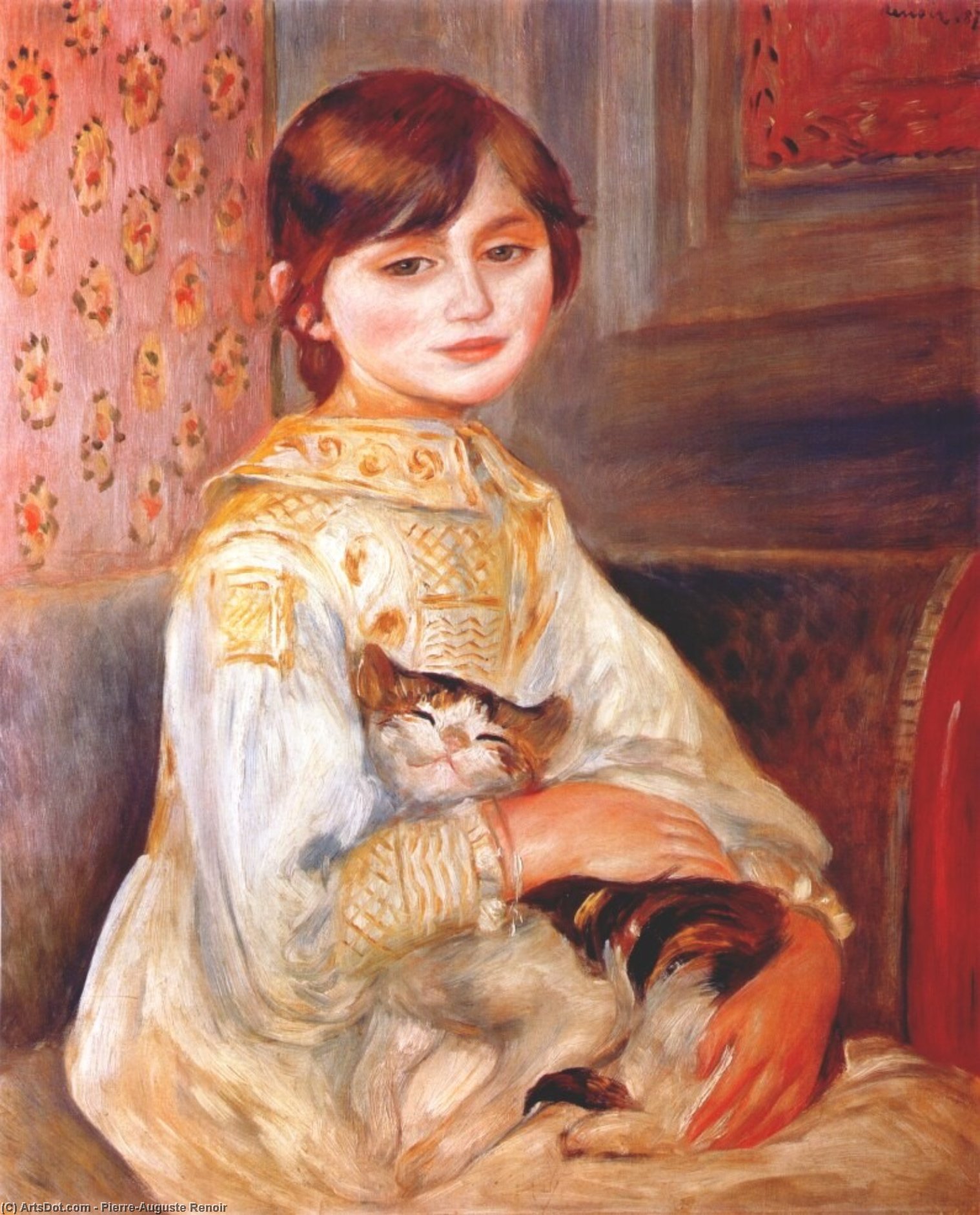 Child With Cat (julie Manet) — Pierre-auguste Renoir