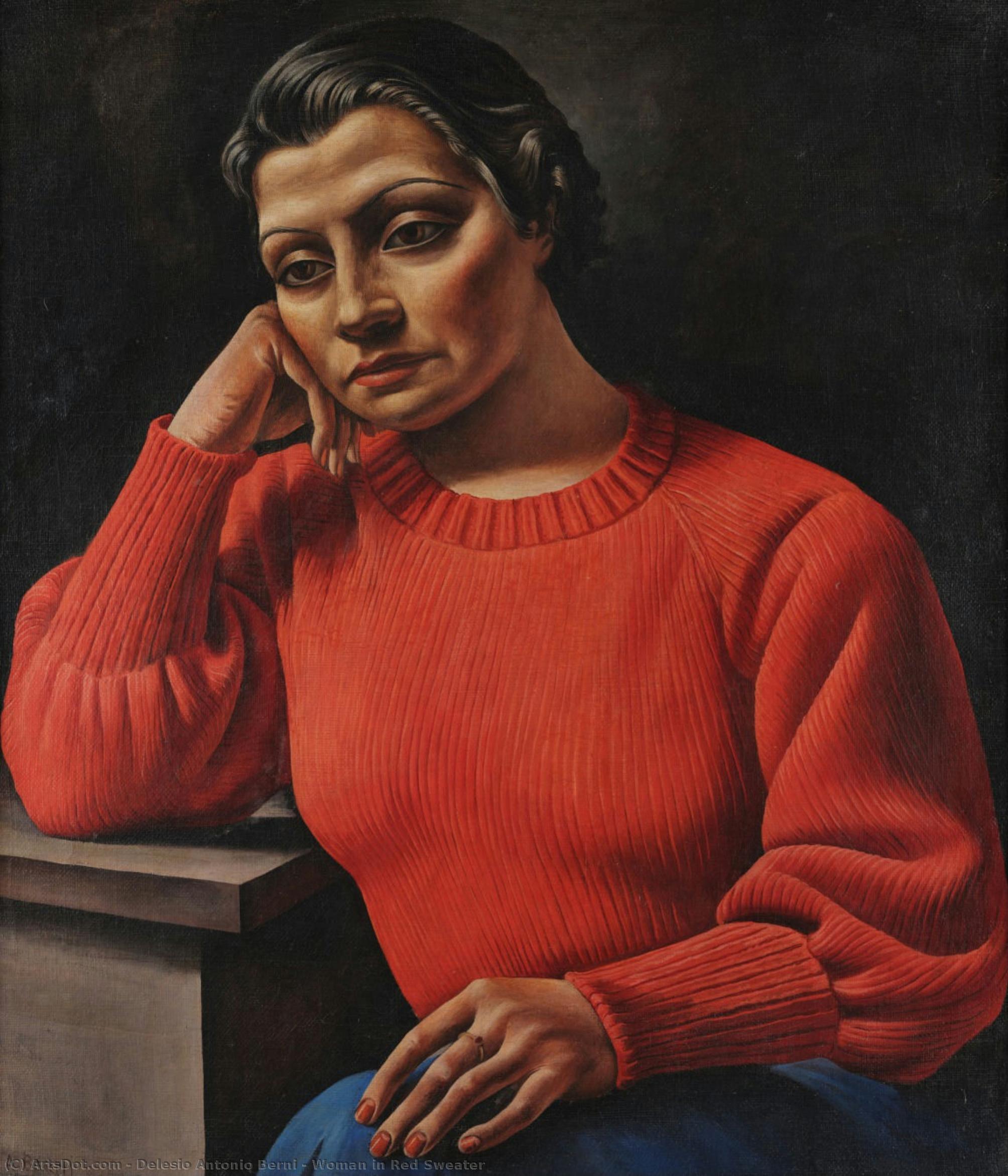Woman In Red Sweater — Delesio Antonio Berni