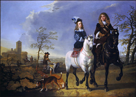 Lady And Gentleman On Horseback — Aelbert Jacobsz Cuyp