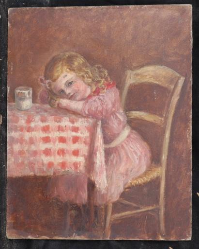 Portrait D'une Fillette Assise À Table — Valentine Reyre